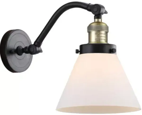 Zachary Glass Curved Arm Wall Sconce
