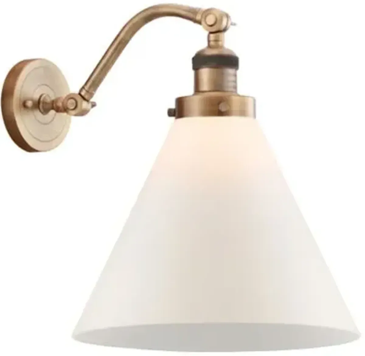 Zachary Glass Curved Arm Wall Sconce