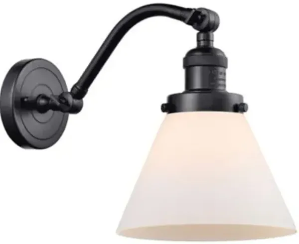 Zachary Glass Curved Arm Wall Sconce