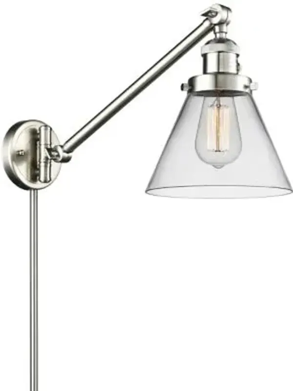 Zachary Glass Swing Arm Wall Sconce