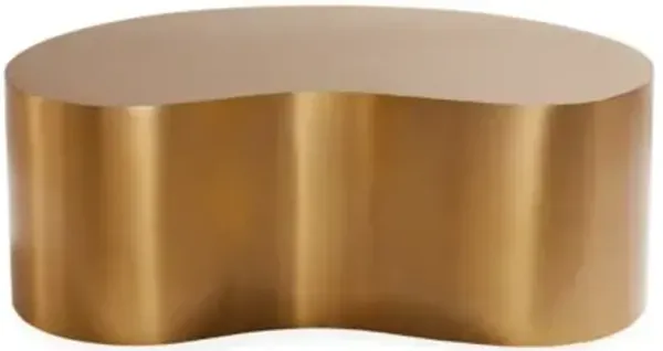 Brass Kidney Side Table