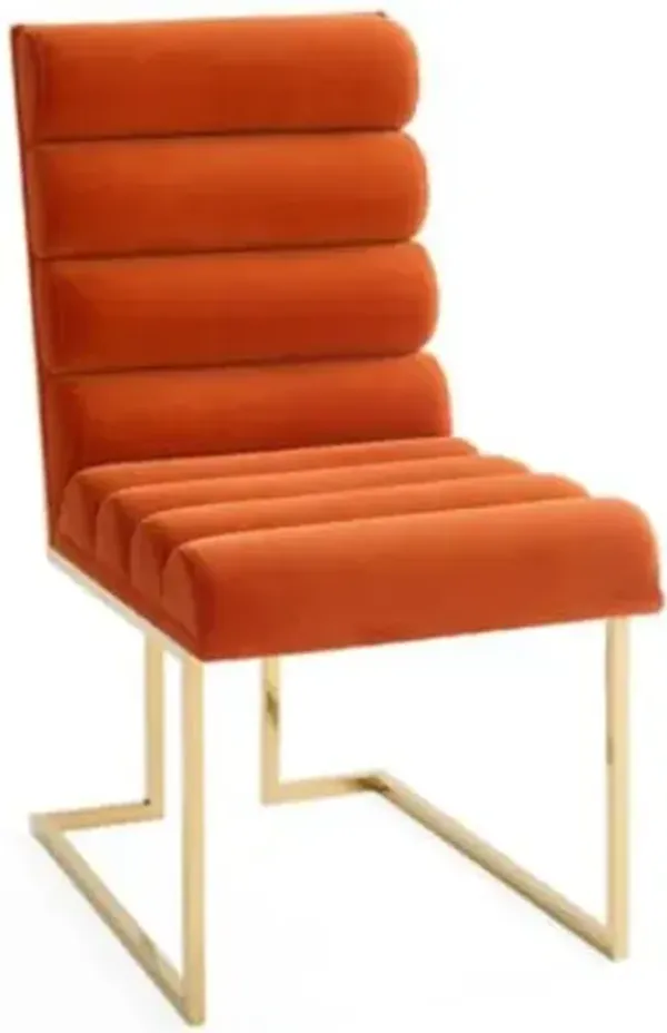 Channeled Goldfinger Dining Side Chair