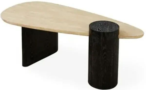 Oeuf Travertine Cocktail Table