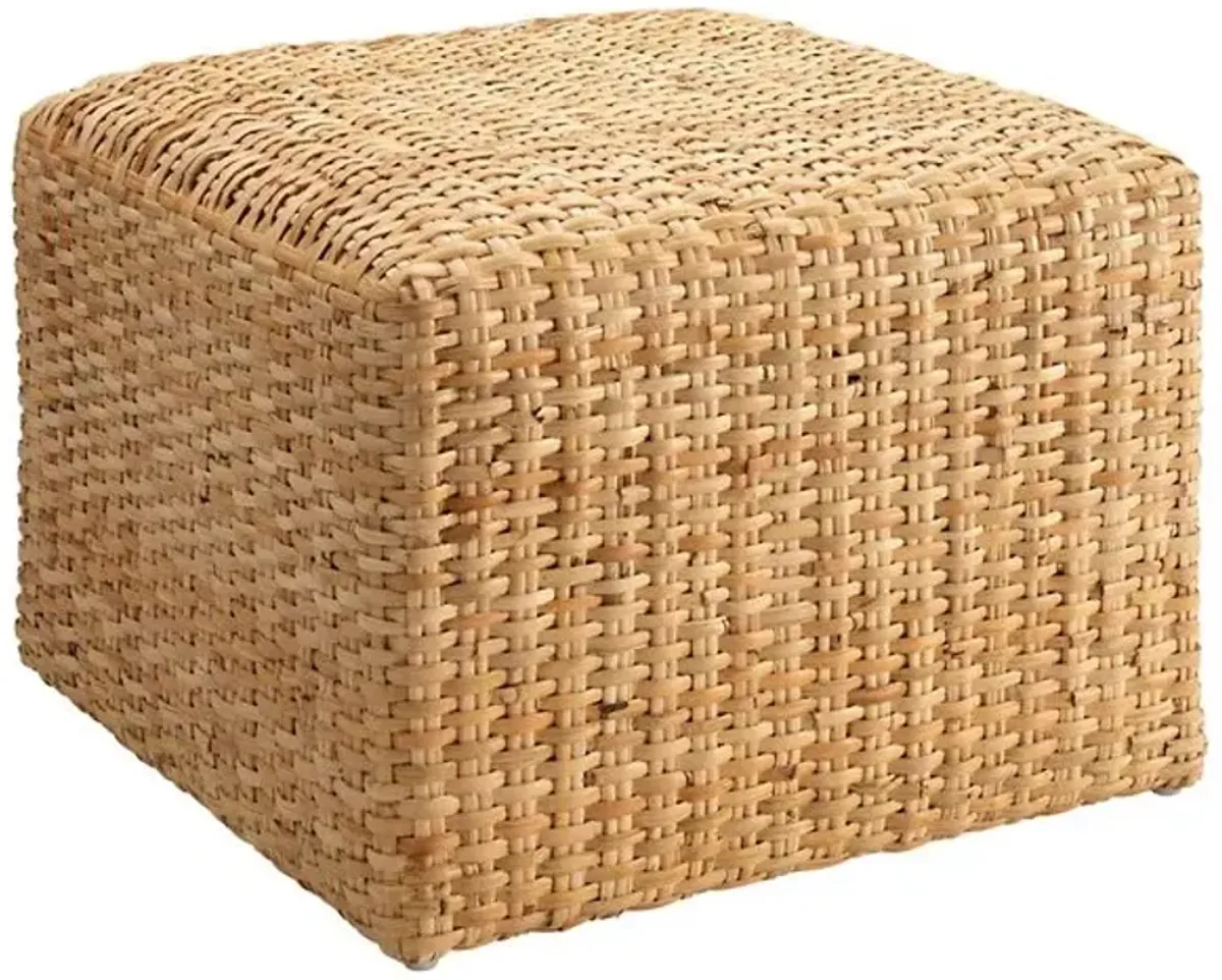 Natural Rattan Ottoman