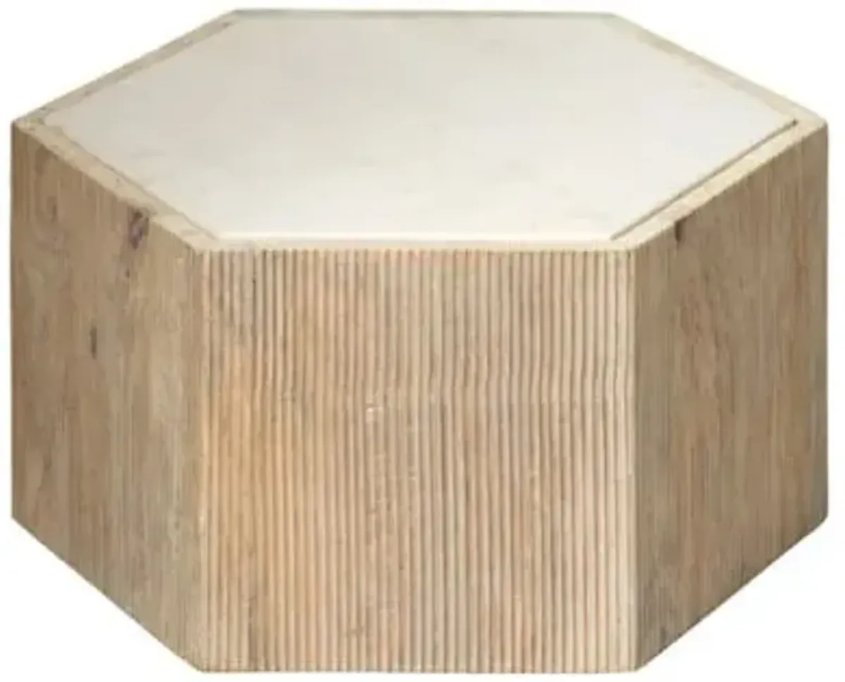 Argan Hexagon Side Table
