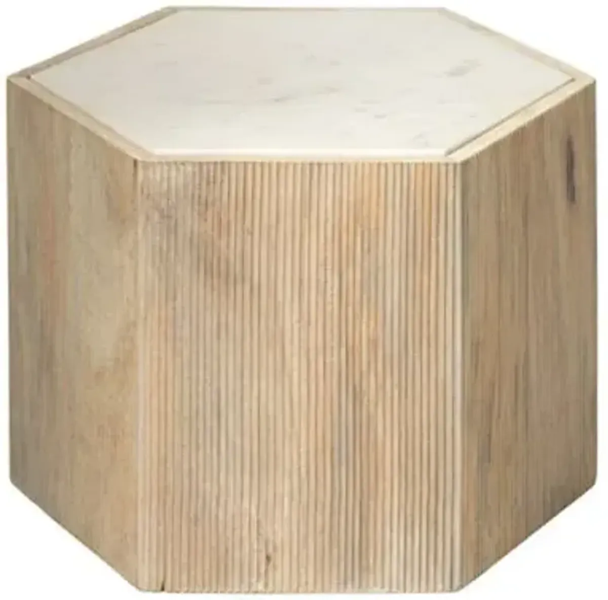 Argan Hexagon Side Table