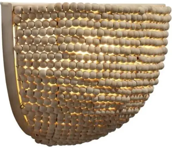 Barnacle Beaded Demi Lune Wall Sconce