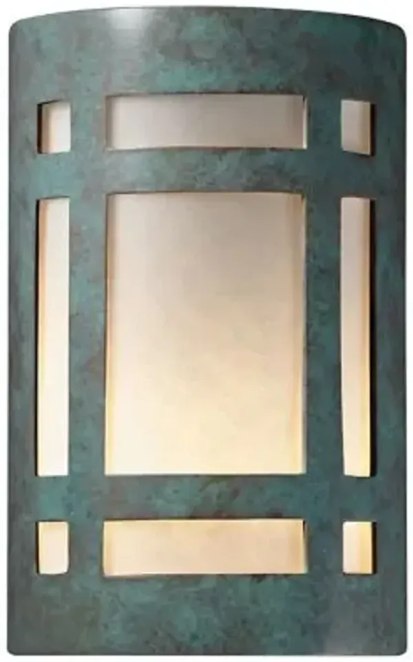 Ambiance Craftsman Window Outdoor Wall Sconce - Closed Top & Bottom