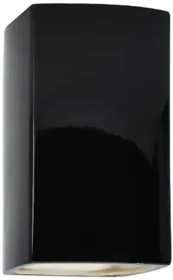 Ambiance Large Rectangle Wall Sconce - Closed Top