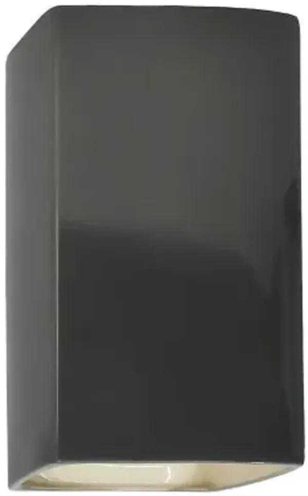 Ambiance Large Rectangle Wall Sconce - Closed Top