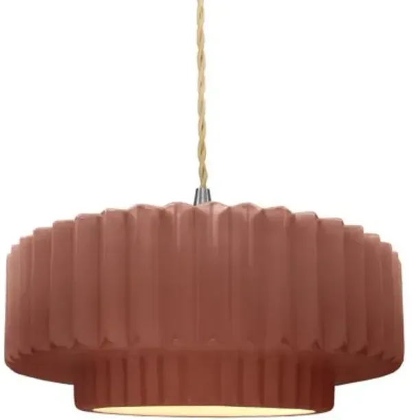 Radiance Tier Pleated Pendant
