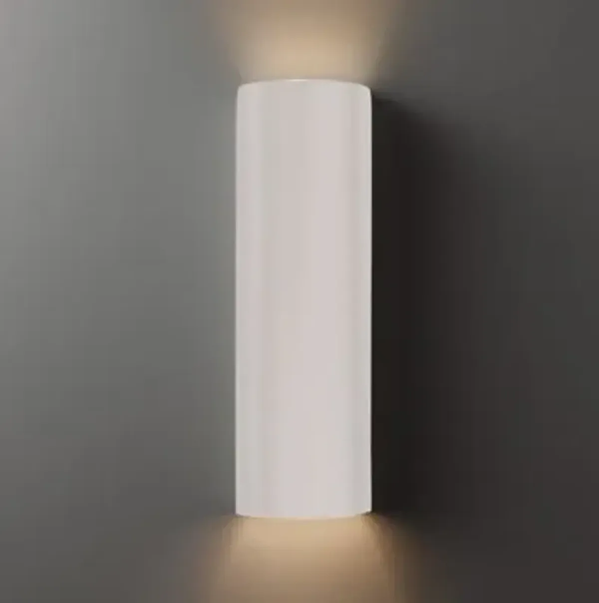 Cylinder Ceramics ADA Tube - Open Top and Bottom Wall Sconce
