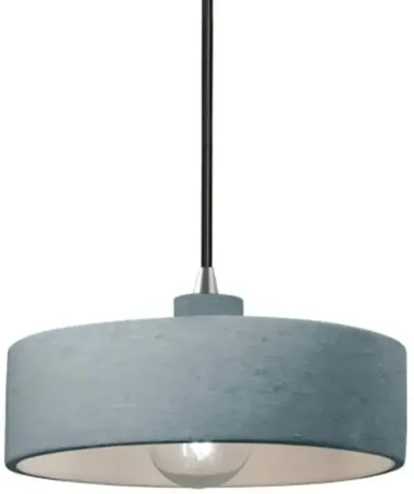 Radiance Dish Ceramic Drum Pendant