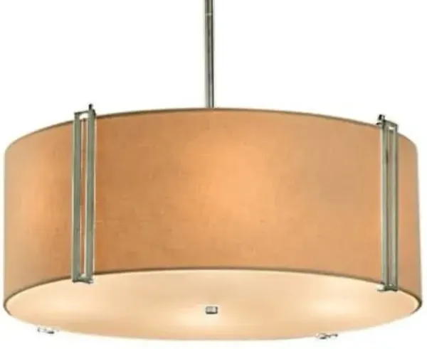 Textile Reveal Drum Pendant