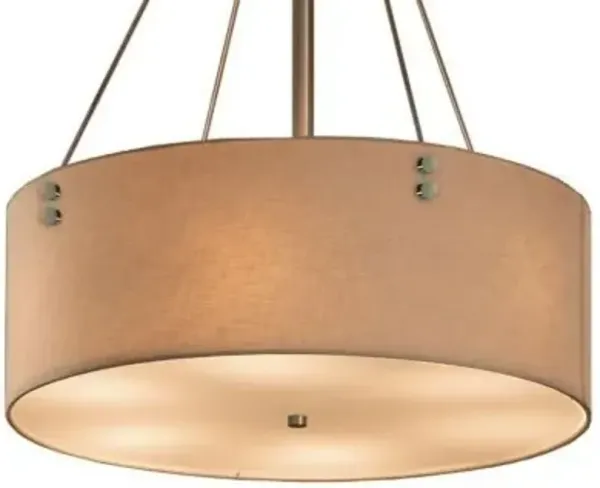 Textile Finials Drum Pendant