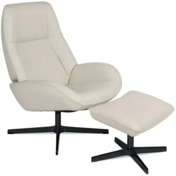 Roma Leather Recliner with Ottoman