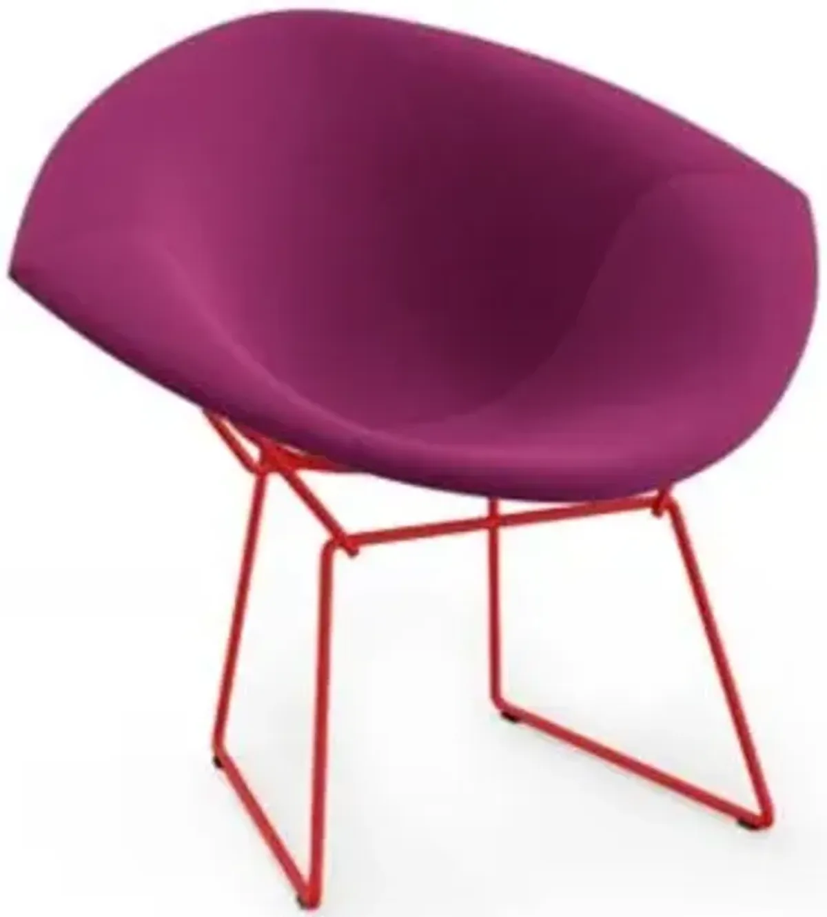 Bertoia Two-Tone Diamond Chair, Fully Upholstered