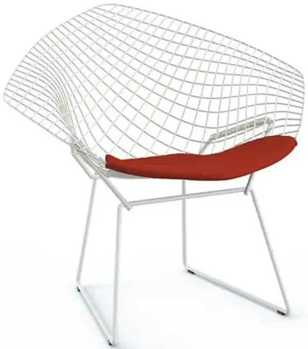 Bertoia Two-Tone Diamond Chair with Seat Cushion