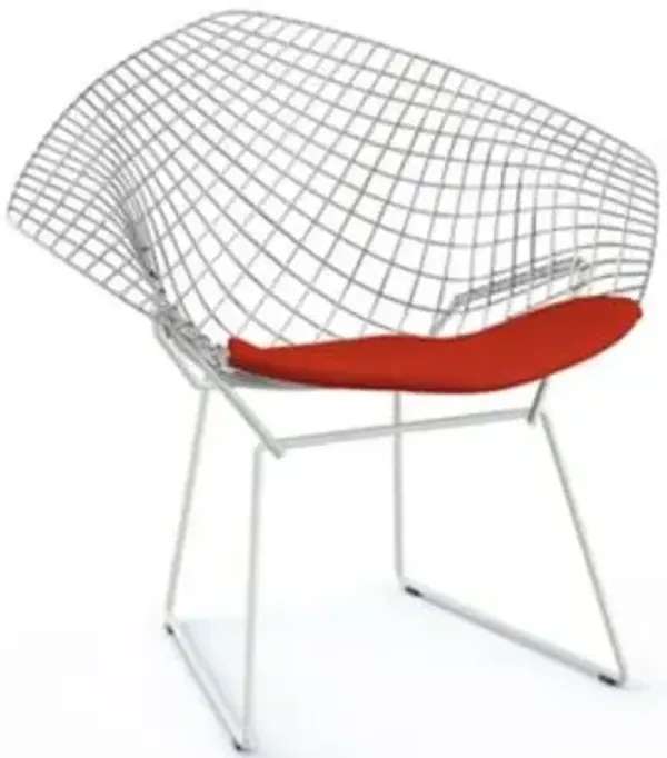 Bertoia Two-Tone Diamond Chair with Seat Cushion