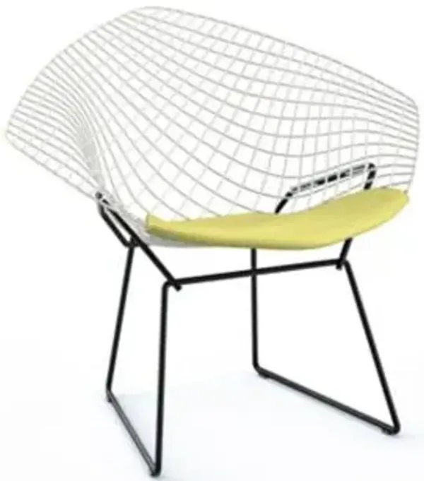 Bertoia Two-Tone Diamond Chair with Seat Cushion