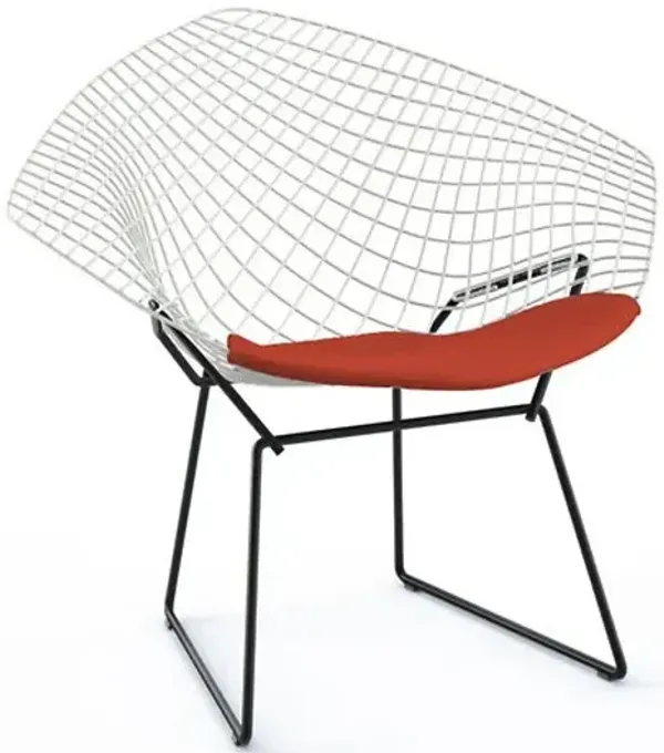 Bertoia Two-Tone Diamond Chair with Seat Cushion