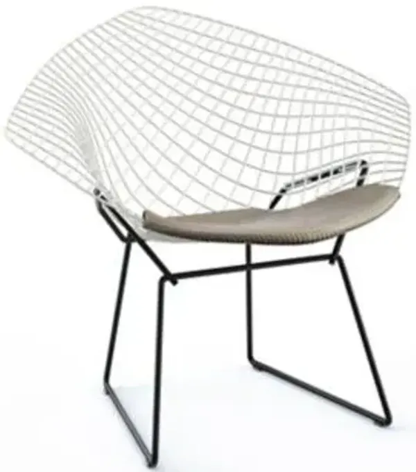 Bertoia Two-Tone Diamond Chair with Seat Cushion