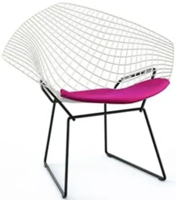 Bertoia Two-Tone Diamond Chair with Seat Cushion