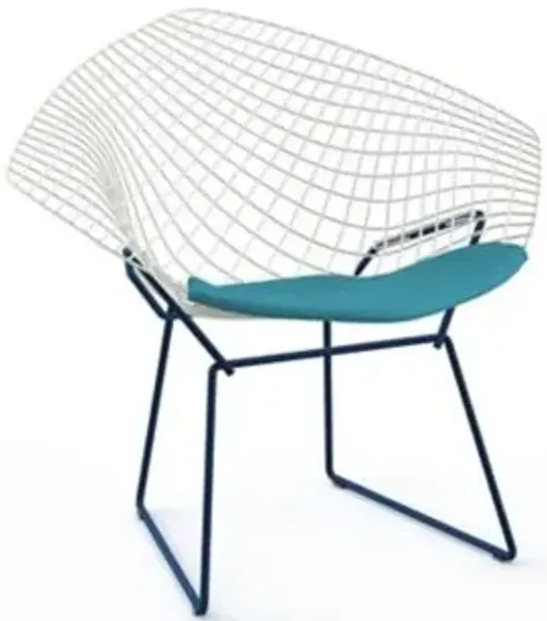 Bertoia Two-Tone Diamond Chair with Seat Cushion