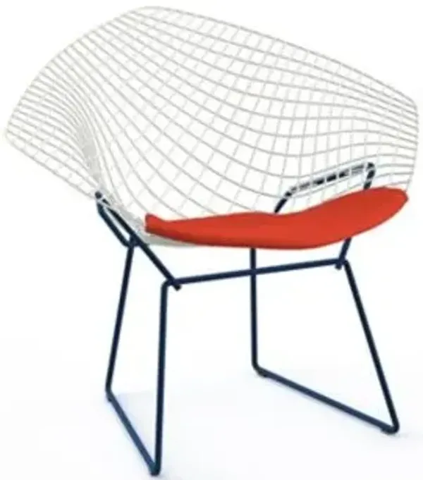 Bertoia Two-Tone Diamond Chair with Seat Cushion