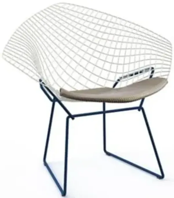 Bertoia Two-Tone Diamond Chair with Seat Cushion