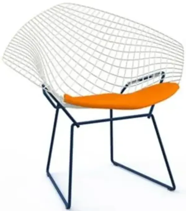 Bertoia Two-Tone Diamond Chair with Seat Cushion