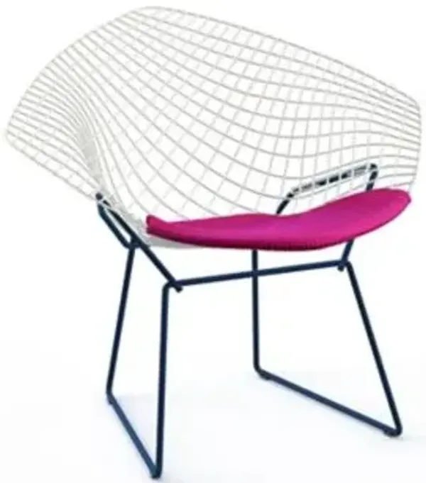Bertoia Two-Tone Diamond Chair with Seat Cushion