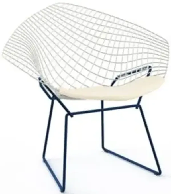 Bertoia Two-Tone Diamond Chair with Seat Cushion