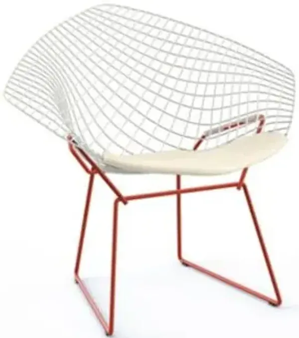 Bertoia Two-Tone Diamond Chair with Seat Cushion