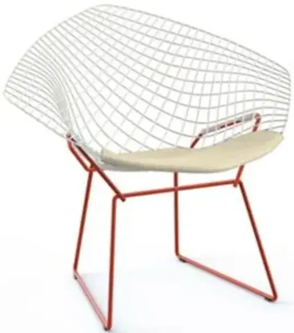 Bertoia Two-Tone Diamond Chair with Seat Cushion