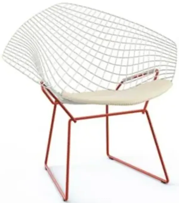 Bertoia Two-Tone Diamond Chair with Seat Cushion