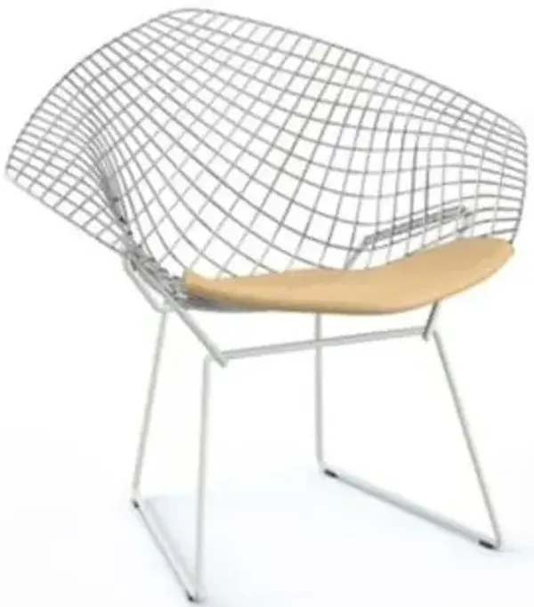 Bertoia Two-Tone Diamond Chair with Seat Cushion