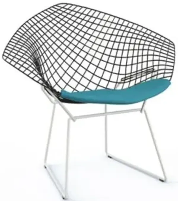 Bertoia Two-Tone Diamond Chair with Seat Cushion
