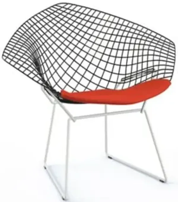 Bertoia Two-Tone Diamond Chair with Seat Cushion