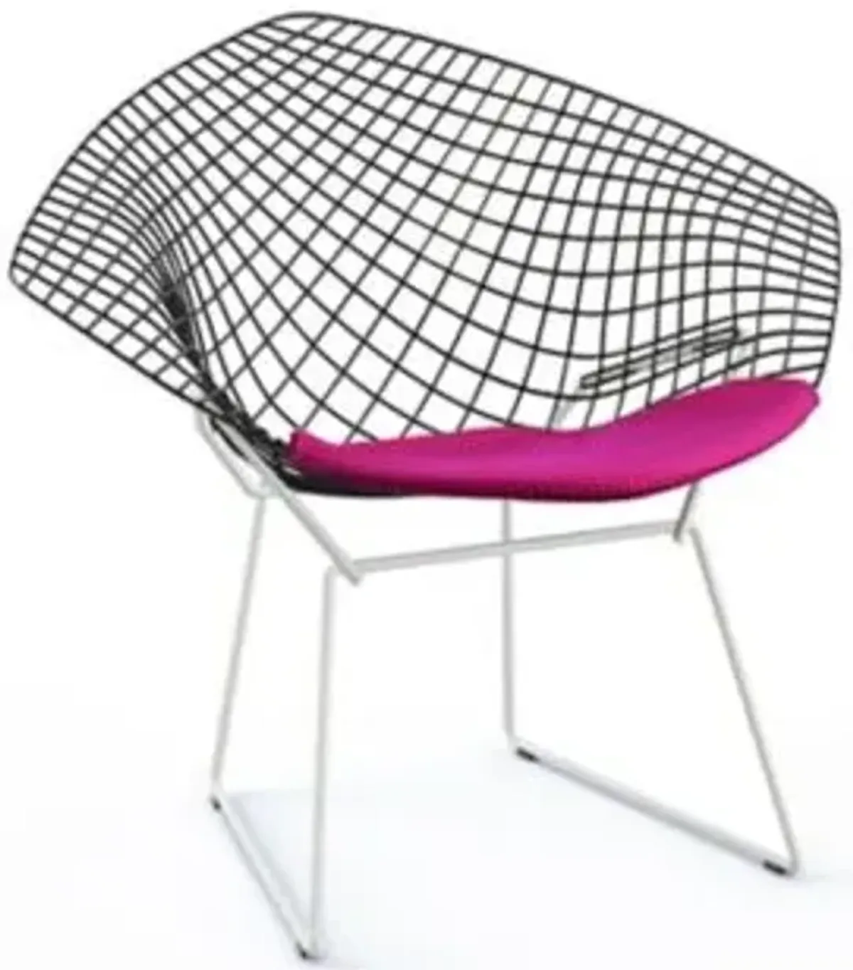 Bertoia Two-Tone Diamond Chair with Seat Cushion