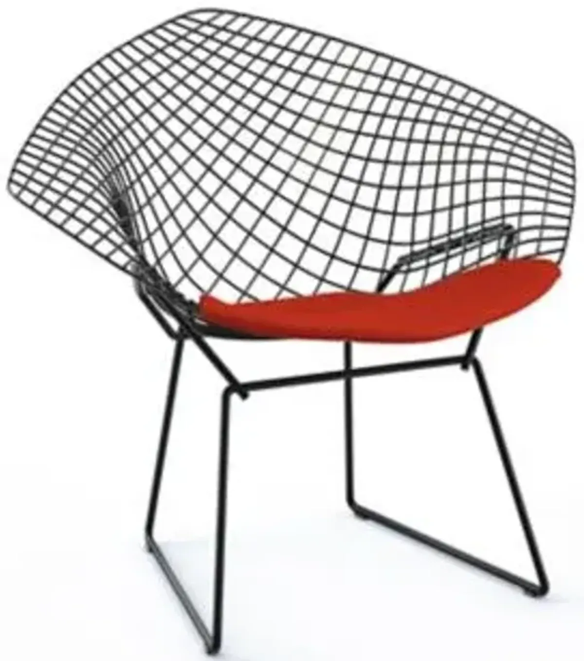 Bertoia Two-Tone Diamond Chair with Seat Cushion