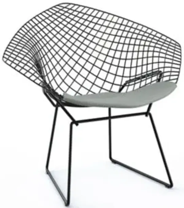 Bertoia Two-Tone Diamond Chair with Seat Cushion