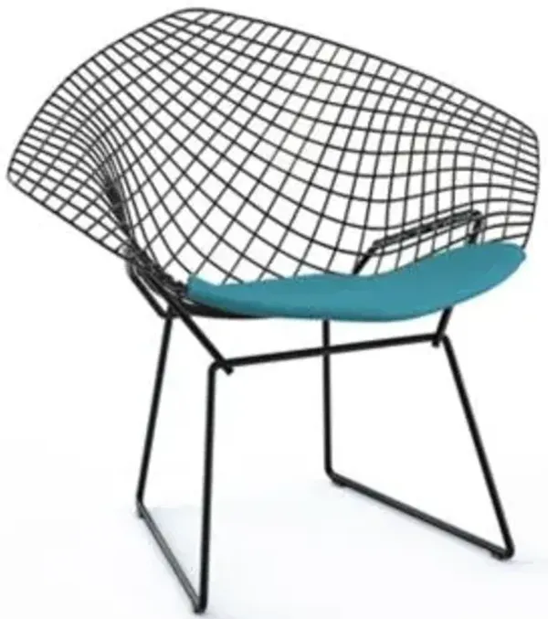 Bertoia Two-Tone Diamond Chair with Seat Cushion