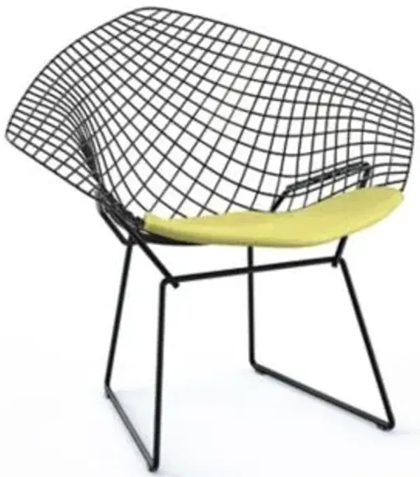Bertoia Two-Tone Diamond Chair with Seat Cushion