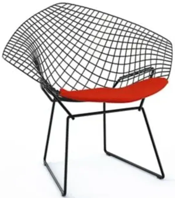 Bertoia Two-Tone Diamond Chair with Seat Cushion