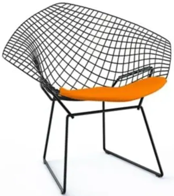 Bertoia Two-Tone Diamond Chair with Seat Cushion