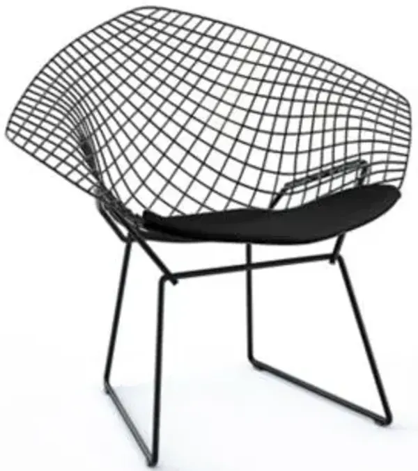 Bertoia Two-Tone Diamond Chair with Seat Cushion