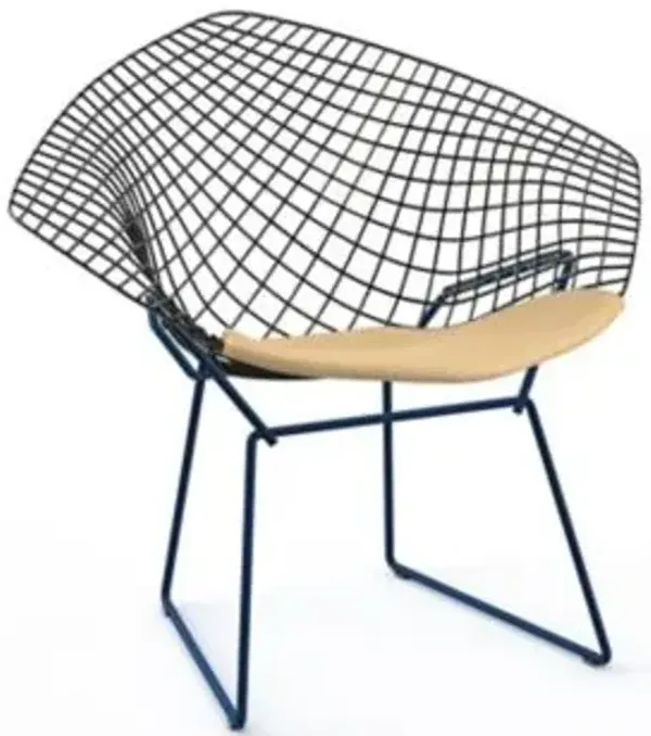 Bertoia Two-Tone Diamond Chair with Seat Cushion