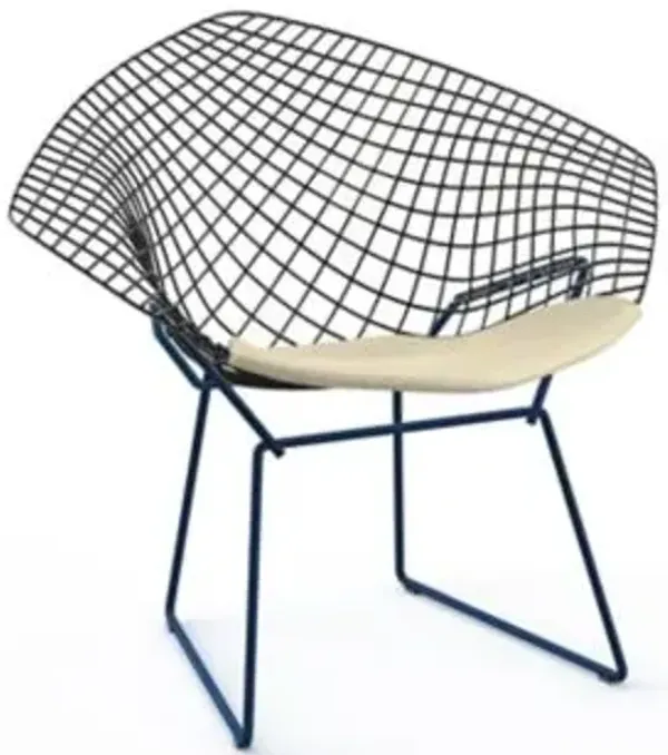 Bertoia Two-Tone Diamond Chair with Seat Cushion