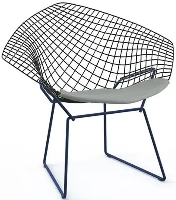 Bertoia Two-Tone Diamond Chair with Seat Cushion